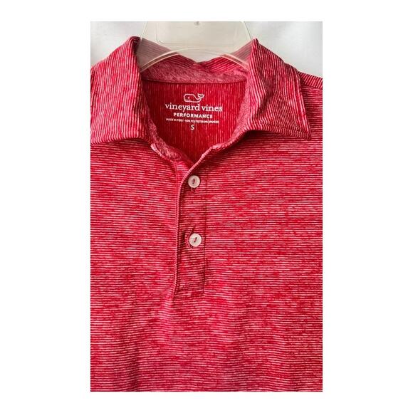 Vineyard Vines Performance Polo Shirt Red Striped Small Men’s - Picture 2 of 16